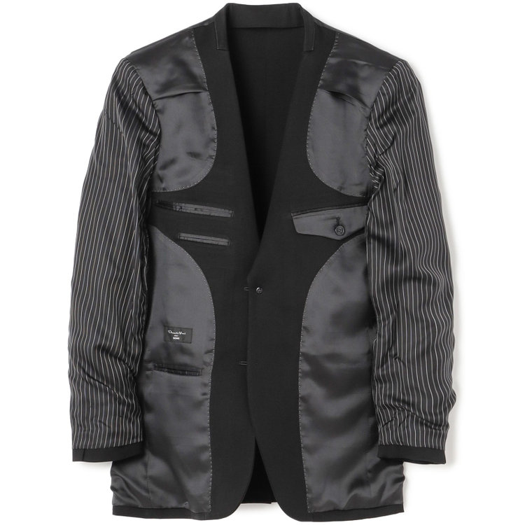 ドナートヴィンチウォモ 【Donato Vinci Italy UOMO】【秋冬】カシミヤシルクブレンド濃染加工/2釦シングルフォーマルスーツ 0タックパンツ/防虫加工/導電性繊維/アジャスター付き/※裾上げ必要 黒