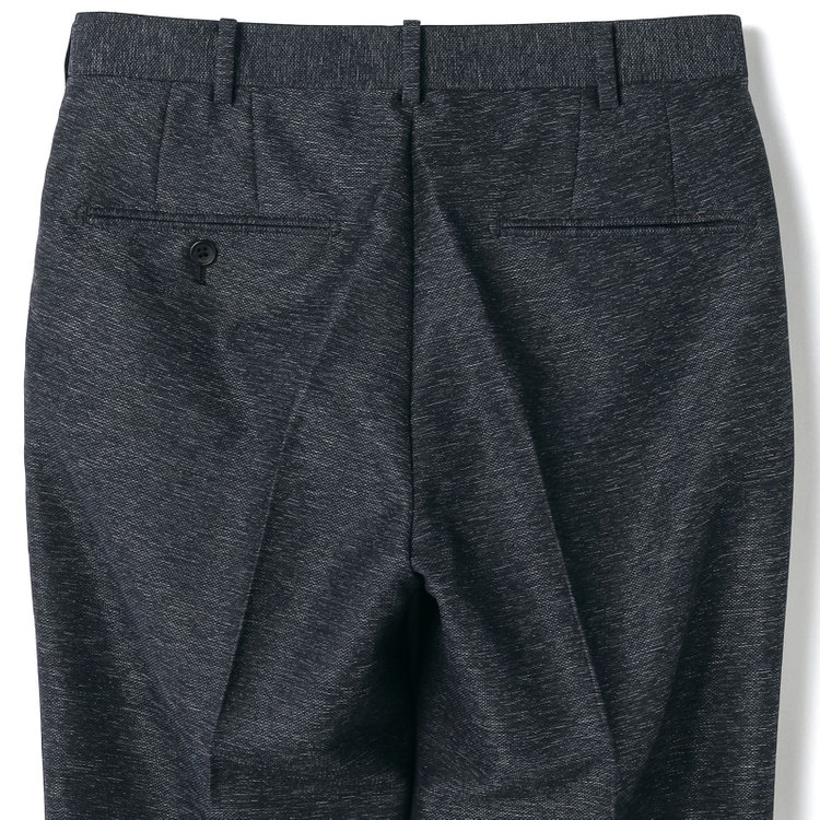 ＪＰ コンフォート 【JOHN PEARSE comfort navy】【春夏】機能性ポリエステル ショートタックパンツ/ネイビー/ウエストムーブ仕様/ULTRA MOVE/※裾上げ必要 紺中間