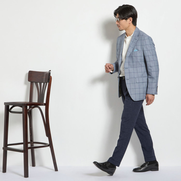 スタンリーブラッカ 【stanley blacker new york】【長袖】リネンブレンドバンドカラーシャツ/ホワイト 白