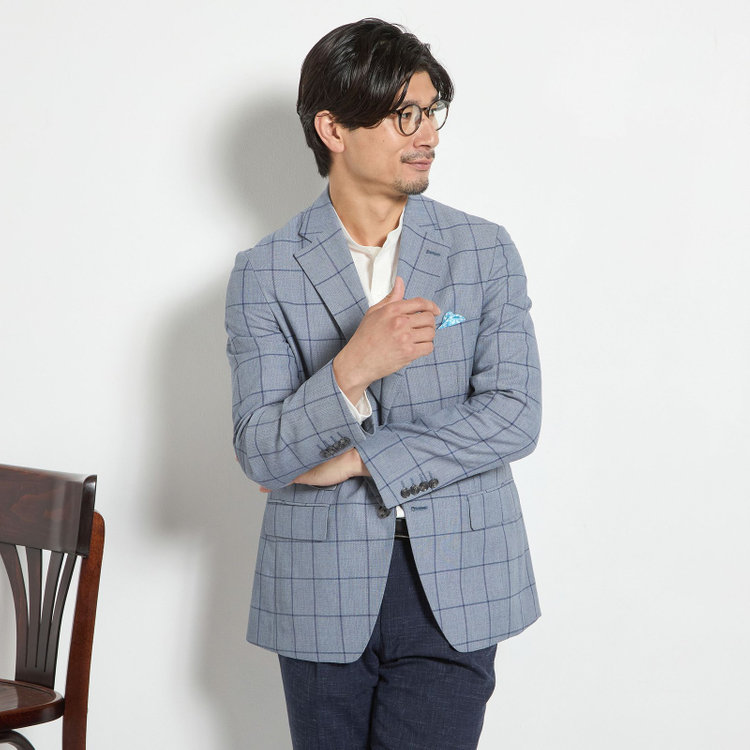 スタンリーブラッカ 【stanley blacker new york】【長袖】リネンブレンドバンドカラーシャツ/ホワイト 白