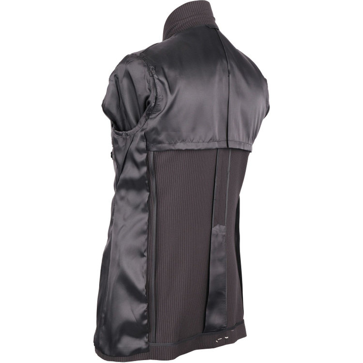 ＵＮＰＲＥＳＳＵＲＥ 【Unpressure】【春夏】2釦シングルスーツ 0タック/ブラック×ストライプ/ウォッシャブルパンツ ブラック系(黒)