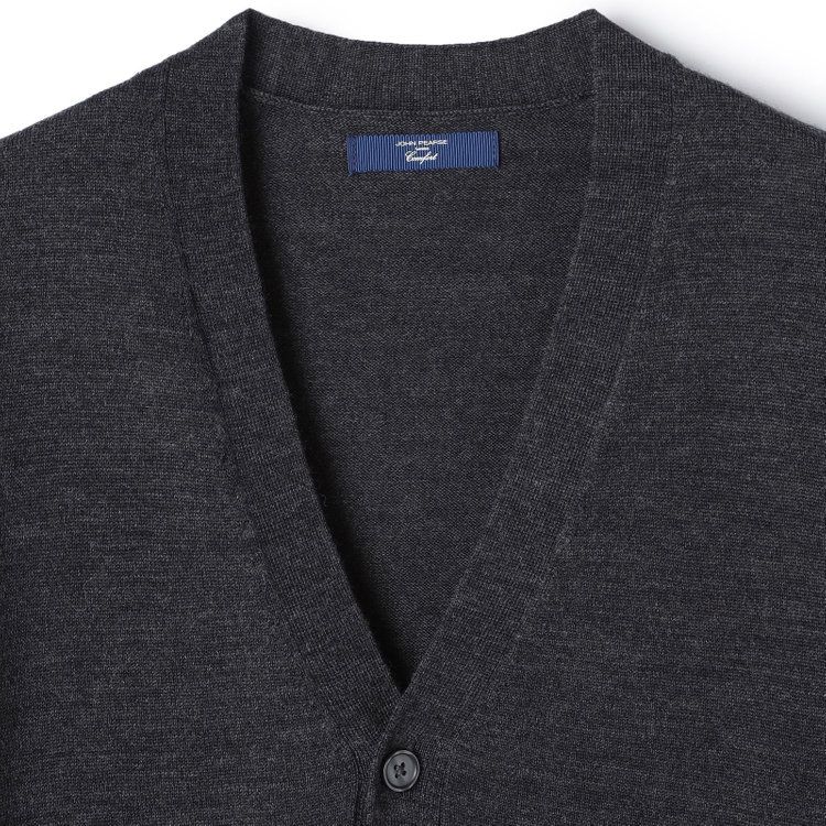 ＪＰ コンフォート 【JOHN PEARSE comfort navy】カーディガン/ダークグレー/ウォッシャブル グレー濃色