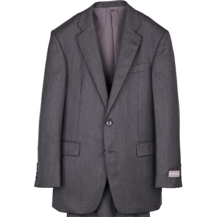 ジョンピアース 【JOHN PEARSE White】【秋冬】2釦シングルスーツ 1タック/グレー×カルゼ/REAL GRAY COLLECTION/NEW ZEALAND LIMITED WOOL グレー系(灰)