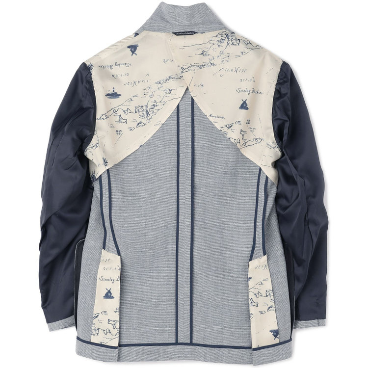 スタンリーブラッカ 【stanley blacker new york】【春夏】リネンブレンド2釦シングルジャケット/グレー グレー淡色