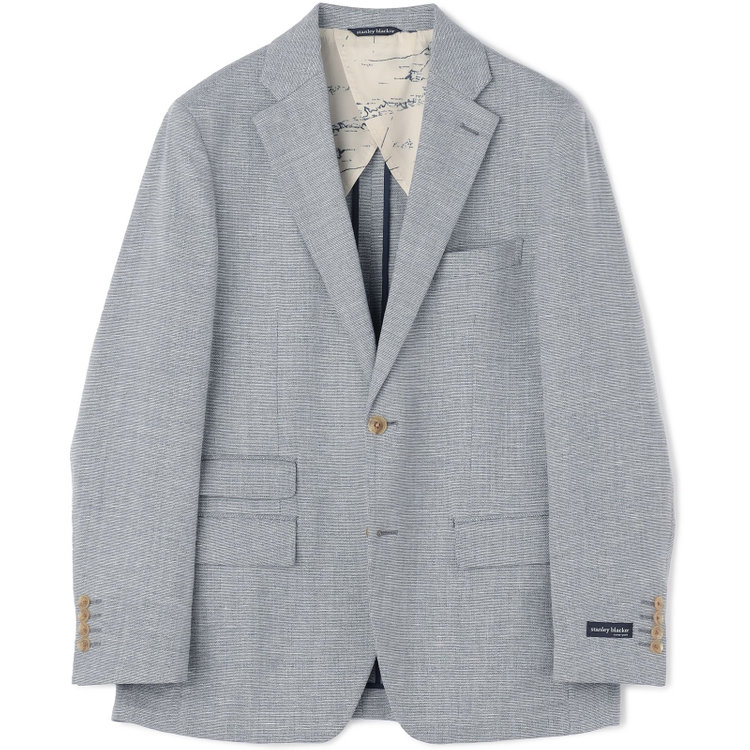 スタンリーブラッカ 【stanley blacker new york】【春夏】リネンブレンド2釦シングルジャケット/グレー グレー淡色