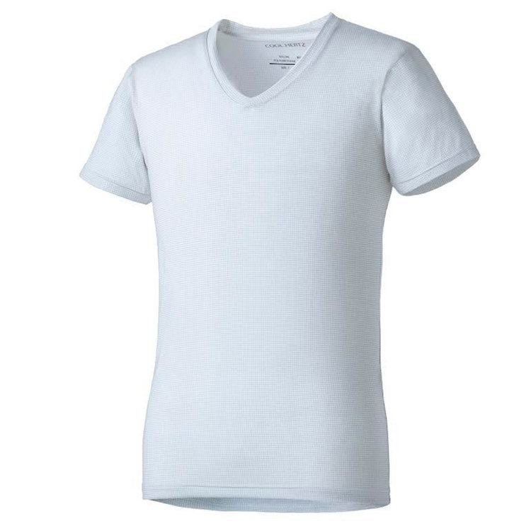 ソノタ（KONAKA用） ＼接触冷感・防臭・ＵＶカット・吸水速乾・ストレッチ／【COOL HERTZ:クールヘルツ】 Vネック半袖アンダーシャツ 白