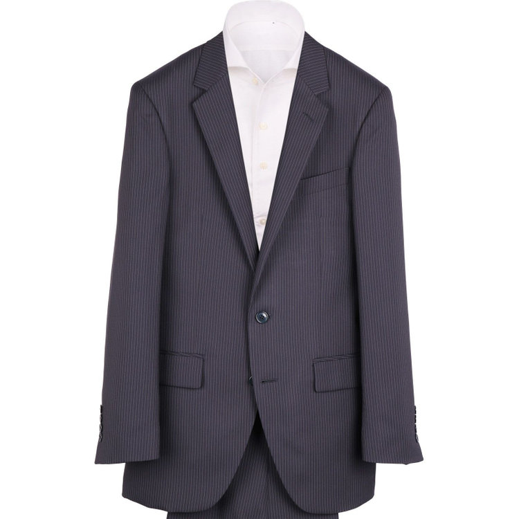 ＵＮＰＲＥＳＳＵＲＥ 【Unpressure】【春夏】2釦シングルスーツ 0タック/ネイビー×ストライプ/ウォッシャブルパンツ ネイビー系(紺)