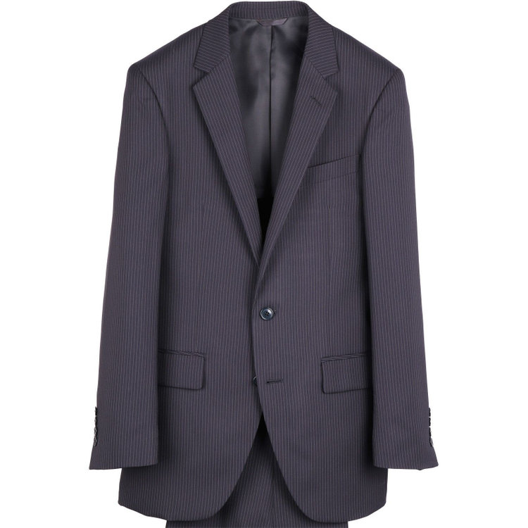 ＵＮＰＲＥＳＳＵＲＥ 【Unpressure】【春夏】2釦シングルスーツ 0タック/ネイビー×ストライプ/ウォッシャブルパンツ ネイビー系(紺)