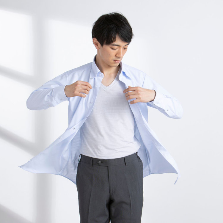 ソノタ（KONAKA用） ＼接触冷感・防臭・ＵＶカット・吸水速乾・ストレッチ／【COOL HERTZ:クールヘルツ】 Vネック半袖アンダーシャツ 白