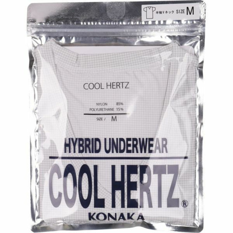 ソノタ（KONAKA用） ＼接触冷感・防臭・ＵＶカット・吸水速乾・ストレッチ／【COOL HERTZ:クールヘルツ】 Vネック半袖アンダーシャツ 白