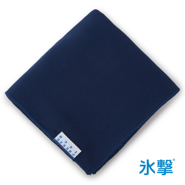 ソノタ（KONAKA用） 【FREEZETECH 氷撃：タオルハンカチ】/ネイビー/24cm×24cm/今治産タオル/冷感機能 紺中間
