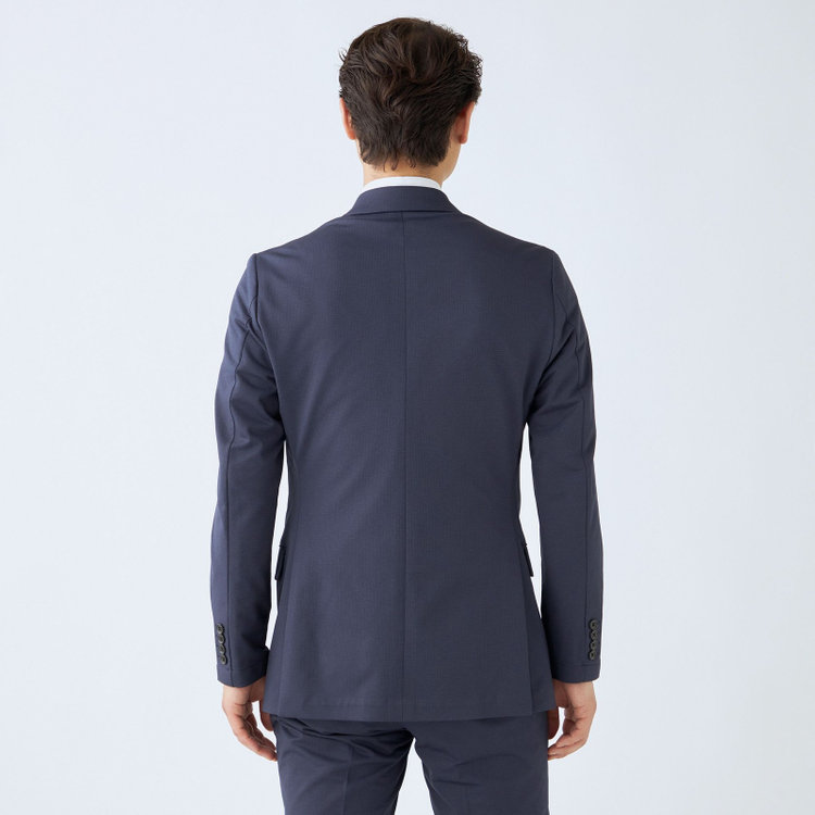 ＪＰ コンフォート 【JOHN PEARSE comfort navy】【春夏】機能性ポリエステル素材 2釦シングルジャケット/ネイビー/ULTRA MOVE/RIRANCHA/ウォッシャブル 紺濃色