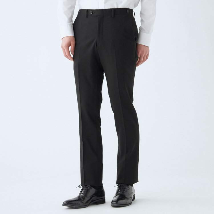 ＪＰセレクトライン 【JOHN PEARSE SELECTLINE】【秋冬】2釦シングルフォーマルスーツ 0タックパンツ/濃染加工/アジャスター付き 黒