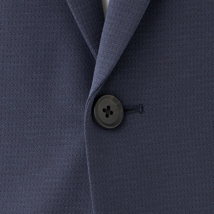 ＪＰ コンフォート 【JOHN PEARSE comfort navy】【春夏】機能性ポリエステル素材 2釦シングルジャケット/ネイビー/ULTRA MOVE/RIRANCHA/ウォッシャブル 紺濃色