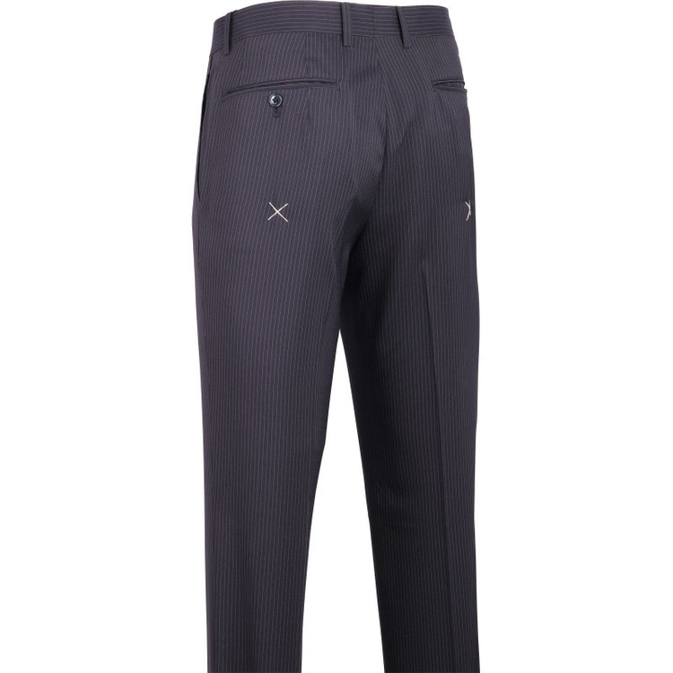 ＵＮＰＲＥＳＳＵＲＥ 【Unpressure】【春夏】2釦シングルスーツ 0タック/ネイビー×ストライプ/ウォッシャブルパンツ ネイビー系(紺)