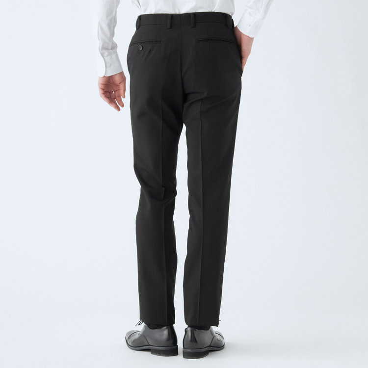 ＪＰセレクトライン 【JOHN PEARSE SELECTLINE】【秋冬】2釦シングルフォーマルスーツ 0タックパンツ/濃染加工/アジャスター付き 黒