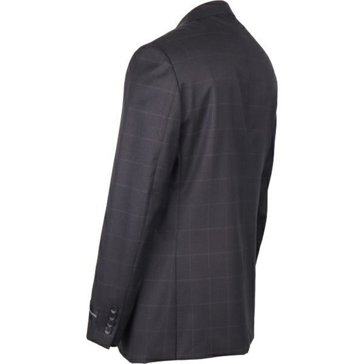 ＪＰ コンフォート 【JOHN PEARSE comfort】【秋冬】2釦シングルスーツ ショートタック/ブラック×ウィンドペン/REAL BLACK COLLECTION/NEW ZEALAND LIMITED WOOL ブラック系(黒)