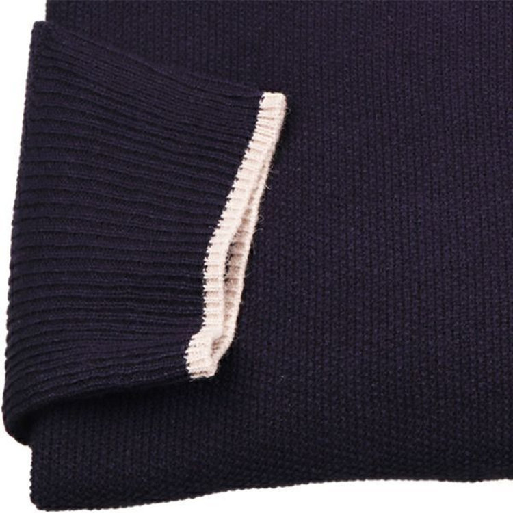 スタンリーブラッカ 【stanley blacker】【長袖】胸刺繍ハイゲージタートルネックニット/ネイビー ネイビー系(紺)