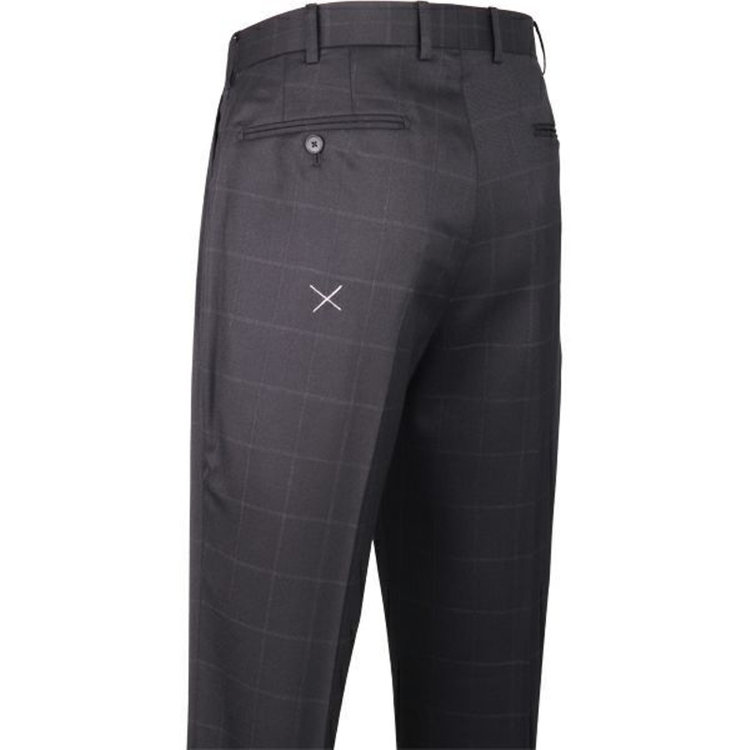 ＪＰ コンフォート 【JOHN PEARSE comfort】【秋冬】2釦シングルスーツ ショートタック/ブラック×ウィンドペン/REAL BLACK COLLECTION/NEW ZEALAND LIMITED WOOL ブラック系(黒)