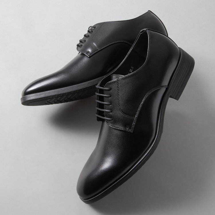 ＵＮＰＲＥＳＳＵＲＥ 【Unpressure】プレーントゥドレスシューズ/ブラック/「抗菌」「防臭」 黒