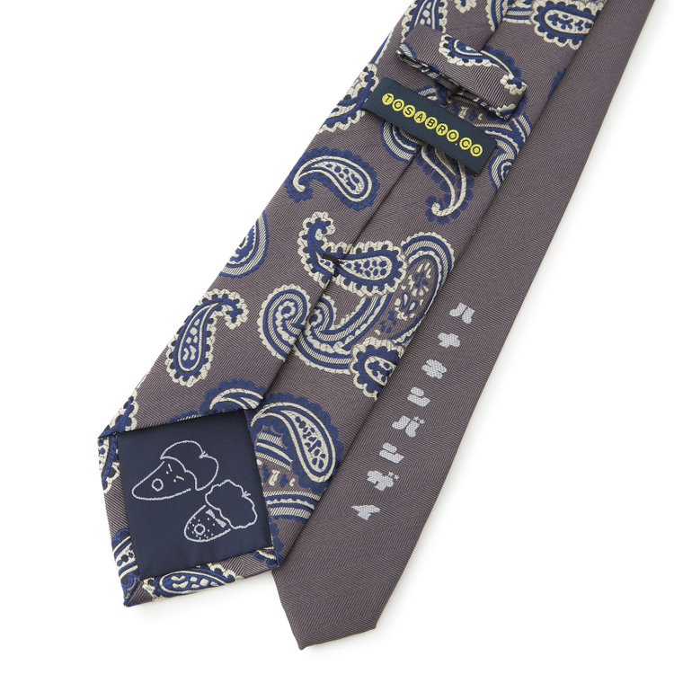 ソノタ（KONAKA用） 土佐兄弟コラボネクタイ＜社会人応援＞【兄】シルクブレンドペイズリーネクタイ/グレー/「ハナキンバンザイ」 その他