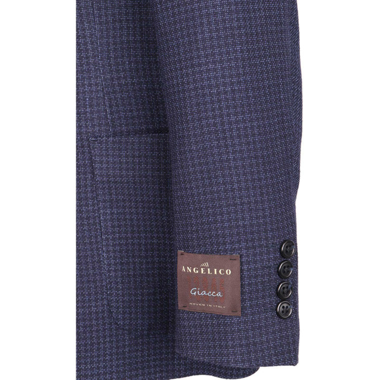 KONAKA　アウトレット 【WEB限定/OUTLET/汚れ・キズ等有】【JOHN PEARSE BLACK】【春夏】リネンウール3釦段返りシングルジャケット/ネイビー×チェック/ANGELICO woven in italy ネイビー系(紺)