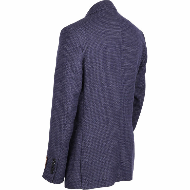 KONAKA　アウトレット 【WEB限定/OUTLET/汚れ・キズ等有】【JOHN PEARSE BLACK】【春夏】リネンウール3釦段返りシングルジャケット/ネイビー×チェック/ANGELICO woven in italy ネイビー系(紺)