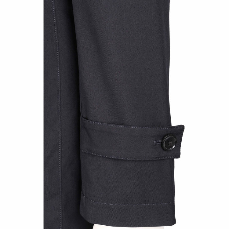 ソノタ（KONAKA用） 【パワーストレッチ】【スタンドカラー】コート/ネイビー×ストライプ ネイビー系(紺)