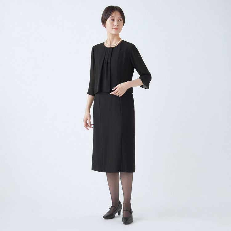 カンサイファム 【KANSAI YAMAMOTO FEMME】【年間】ノーカラー＋ワンピーススカートレディースフォーマル 黒