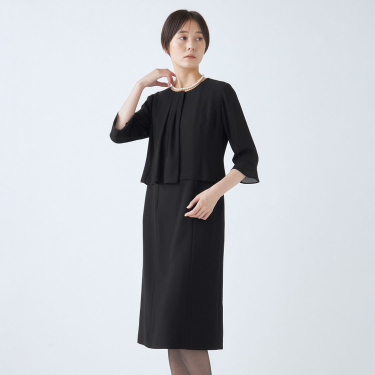 カンサイファム 【KANSAI YAMAMOTO FEMME】【年間】ノーカラー＋ワンピーススカートレディースフォーマル 黒