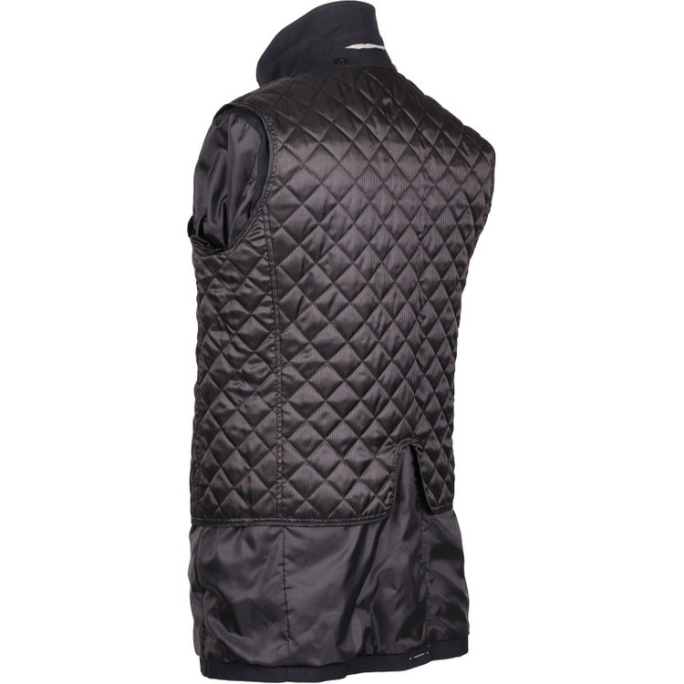 ソノタ（KONAKA用） 【パワーストレッチ】【スタンドカラー】コート/ネイビー×ストライプ ネイビー系(紺)