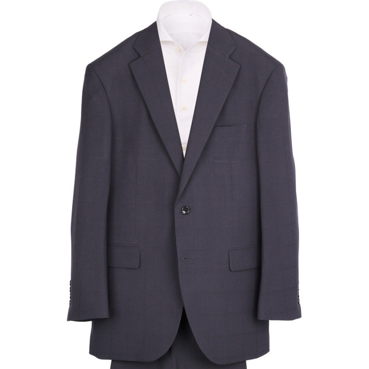 トゥルートップ 【TRUE TOP】【春夏】2釦シングルスーツ 1タック/ネイビー×シャドーチェック/ウォッシャブルパンツ ネイビー系(紺)