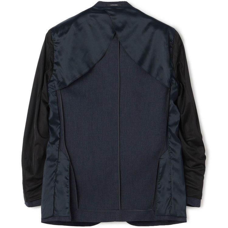 ＪＰ コンフォート 【JOHN PEARSE comfort】【年間】スリーピース2釦シングルスーツ ショートタック/ネイビー×チェック/ULTRA MOVE/ウォッシャブル/※裾上げ必要 紺中間