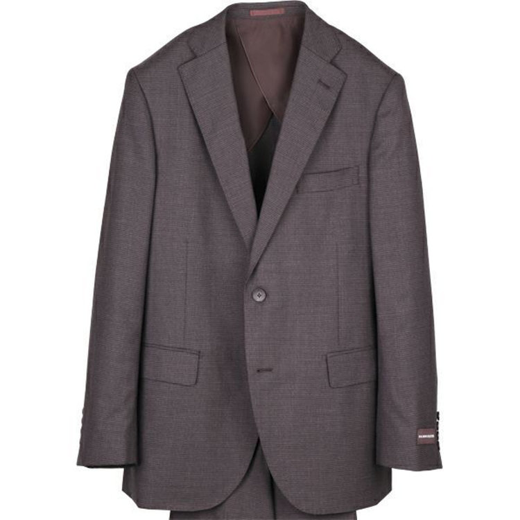 ＪＰ コンフォート 【JOHN PEARSE comfort】【秋冬】2釦シングルスーツ ショートタック/ブラウン×ハウンドトゥース/REAL BROWN COLLECTION/NEW ZEALAND LIMITED WOOL ブラウン系(茶)