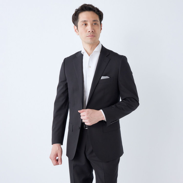 ドナートヴィンチウォモ 【THE 神 SUIT】【Donato Vinci Italy UOMO】【春夏】2釦シングルスーツ 0タック/ブラック/NEW ZEALAND WOOL SUPER170'S/※裾上げ必要 黒
