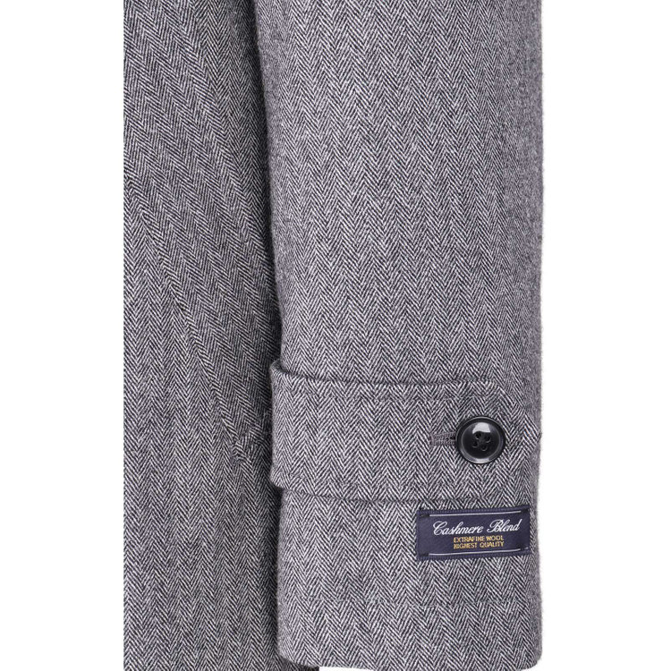 ソノタ（KONAKA用） 【トレンチ】【パワーストレッチ】ウールコート/グレー×ヘリンボーン グレー系(灰)