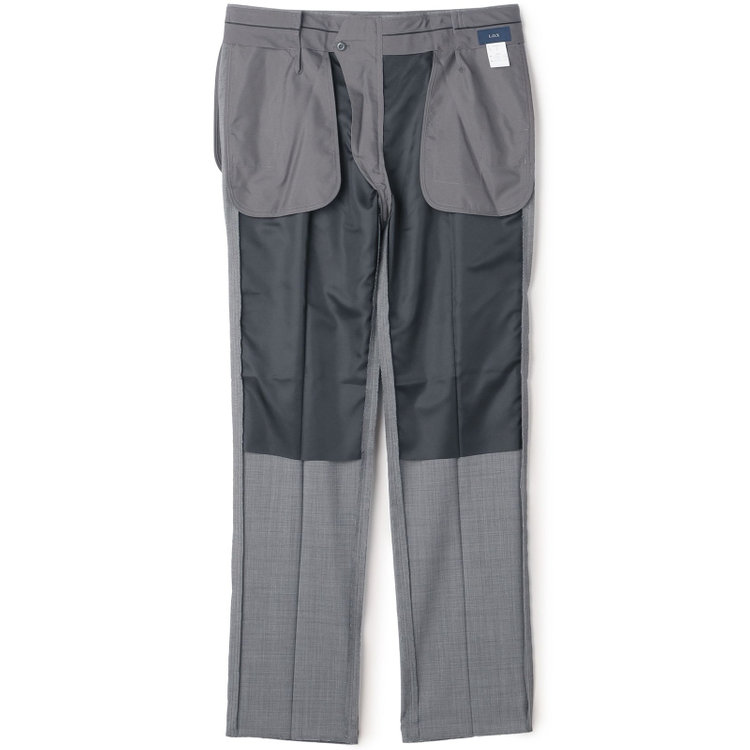 ソノタ（KONAKA用） 【L.O.X】【大きいサイズ】【春夏】ウールブレンド 1タックパンツスラックス/グレー/ウエストアジャスター仕様/※裾上げ必要 グレー濃色