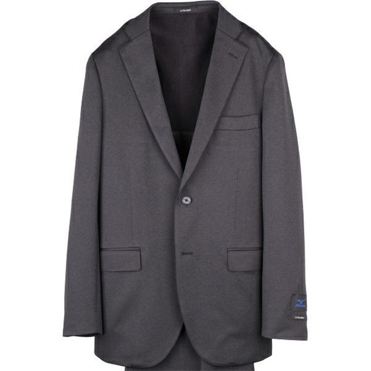 ＪＰ コンフォート 【JOHN PEARSE comfort】【秋冬】2釦シングルスーツ ショートタック/グレー×ソリッド/ULTRA MOVE/BREATH THERMO/ウォッシャブル/MIZUNO グレー系(灰)