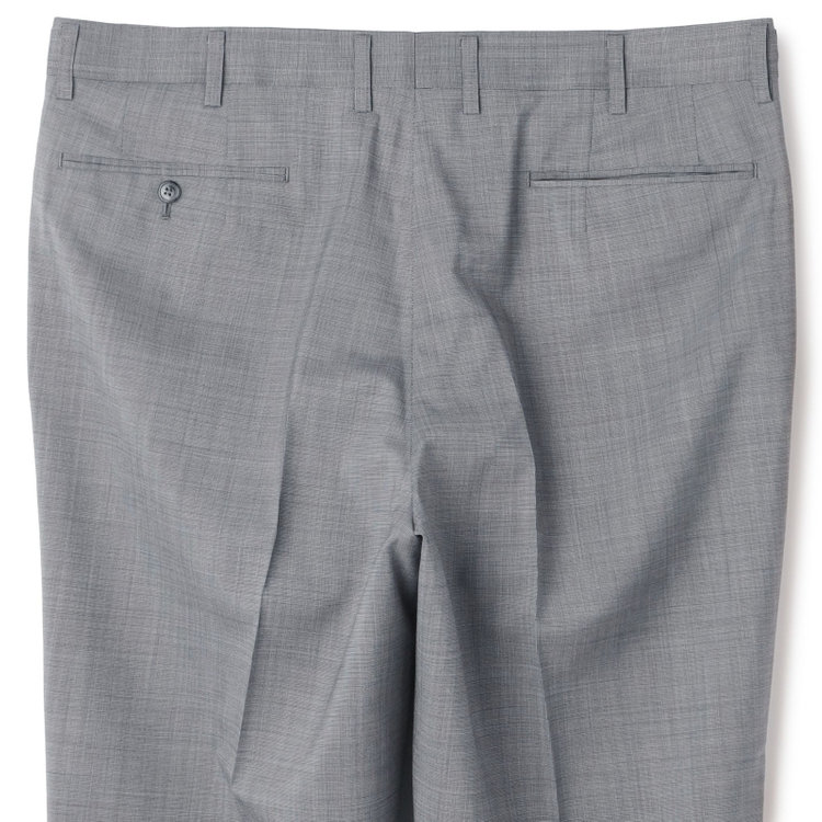 ソノタ（KONAKA用） 【L.O.X】【大きいサイズ】【春夏】ウールブレンド 1タックパンツスラックス/グレー/ウエストアジャスター仕様/※裾上げ必要 グレー濃色