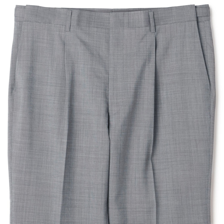 ソノタ（KONAKA用） 【L.O.X】【大きいサイズ】【春夏】ウールブレンド 1タックパンツスラックス/グレー/ウエストアジャスター仕様/※裾上げ必要 グレー濃色