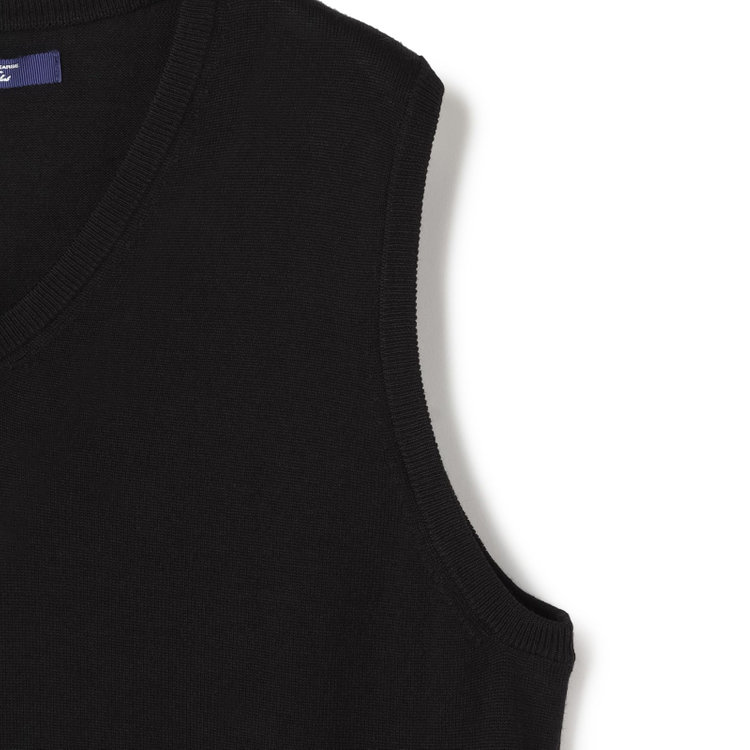 ＪＰコンフォート ネイビー 【JOHN PEARSE comfort navy】【秋冬】ニットベスト/ブラック/洗える×毛玉レス 黒