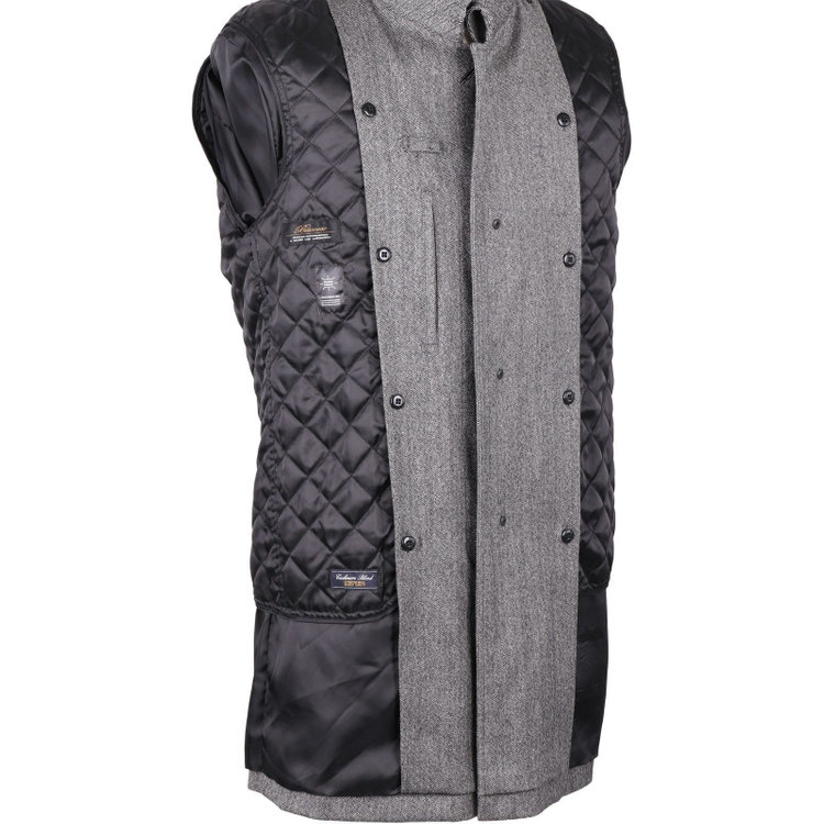 ソノタ（KONAKA用） 【トレンチ】【パワーストレッチ】ウールコート/グレー×ヘリンボーン グレー系(灰)