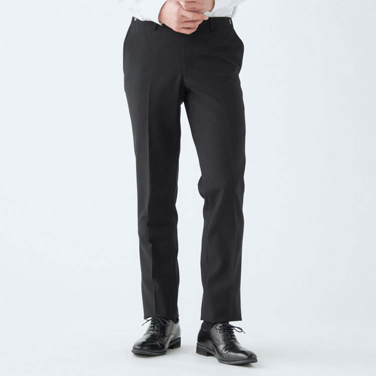 ＵＮＰＲＥＳＳＵＲＥ 【Unpressure】【秋冬】2釦シングルフォーマルスーツ 0タックパンツ/アジャスター付き/※裾上げ必要 黒