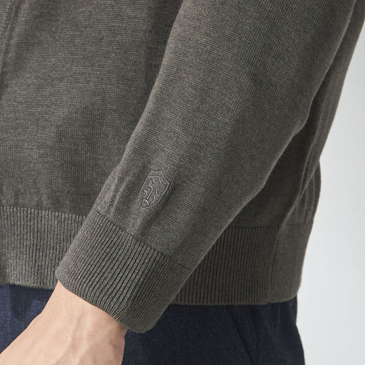 スタンリーブラッカ 【stanley blacker new york】【秋冬】ベーシックカーディガン/ 黄淡色