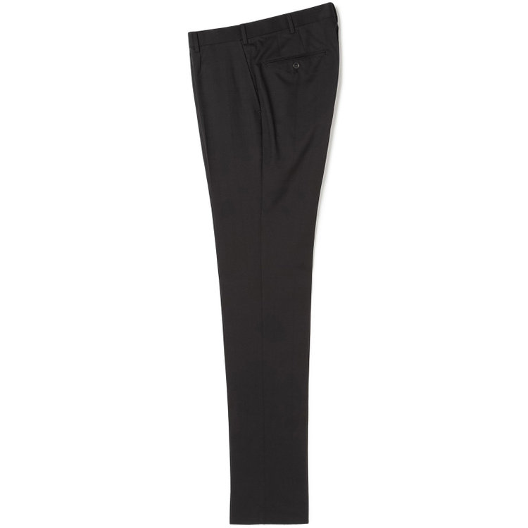 ＪＰ コンフォート 【JOHN PEARSE comfort】【秋冬】ニュージーランドウール ショートタックパンツ/ブラック×シャドーチェック/ウエストムーブ/SHOWER CLEAN/※裾上げ必要 黒
