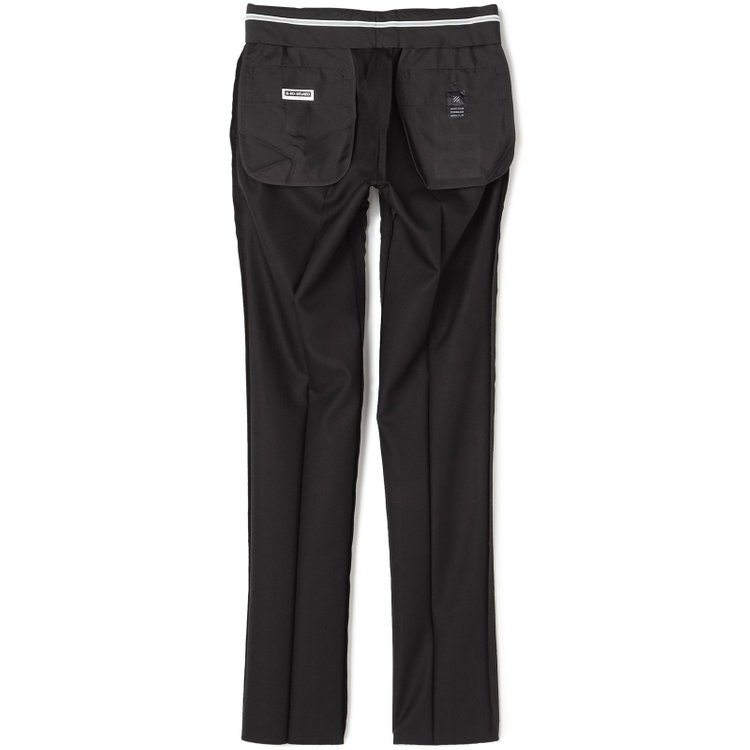 ＪＰ コンフォート 【JOHN PEARSE comfort】【秋冬】ニュージーランドウール ショートタックパンツ/ブラック×シャドーチェック/ウエストムーブ/SHOWER CLEAN/※裾上げ必要 黒
