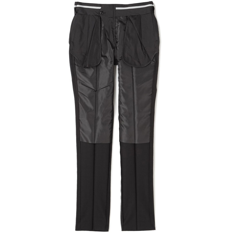 ＪＰ コンフォート 【JOHN PEARSE comfort】【秋冬】ニュージーランドウール ショートタックパンツ/ブラック×シャドーチェック/ウエストムーブ/SHOWER CLEAN/※裾上げ必要 黒