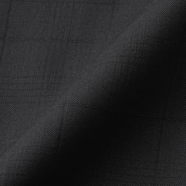 ＪＰ コンフォート 【JOHN PEARSE comfort】【秋冬】ニュージーランドウール ショートタックパンツ/ブラック×シャドーチェック/ウエストムーブ/SHOWER CLEAN/※裾上げ必要 黒
