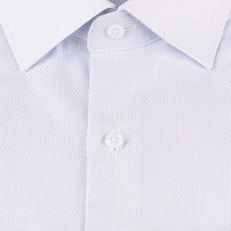 ハイスペックモーション 【HIGH SPEC MOTION】【形態安定】【ストレッチ】ワイドカラードレスワイシャツ/サックス×ドビー/LYCRA ブルー系(青)