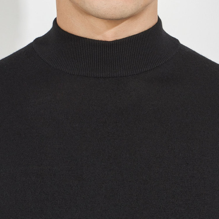 ＪＰコンフォート ネイビー JPコンフォート モックネックセーター/ブラック 黒